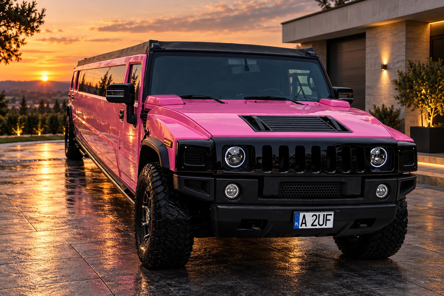 Różowy Hummer H2 – 14-Metrowa Limuzyna VIP — limuzyna do wynajęcia
