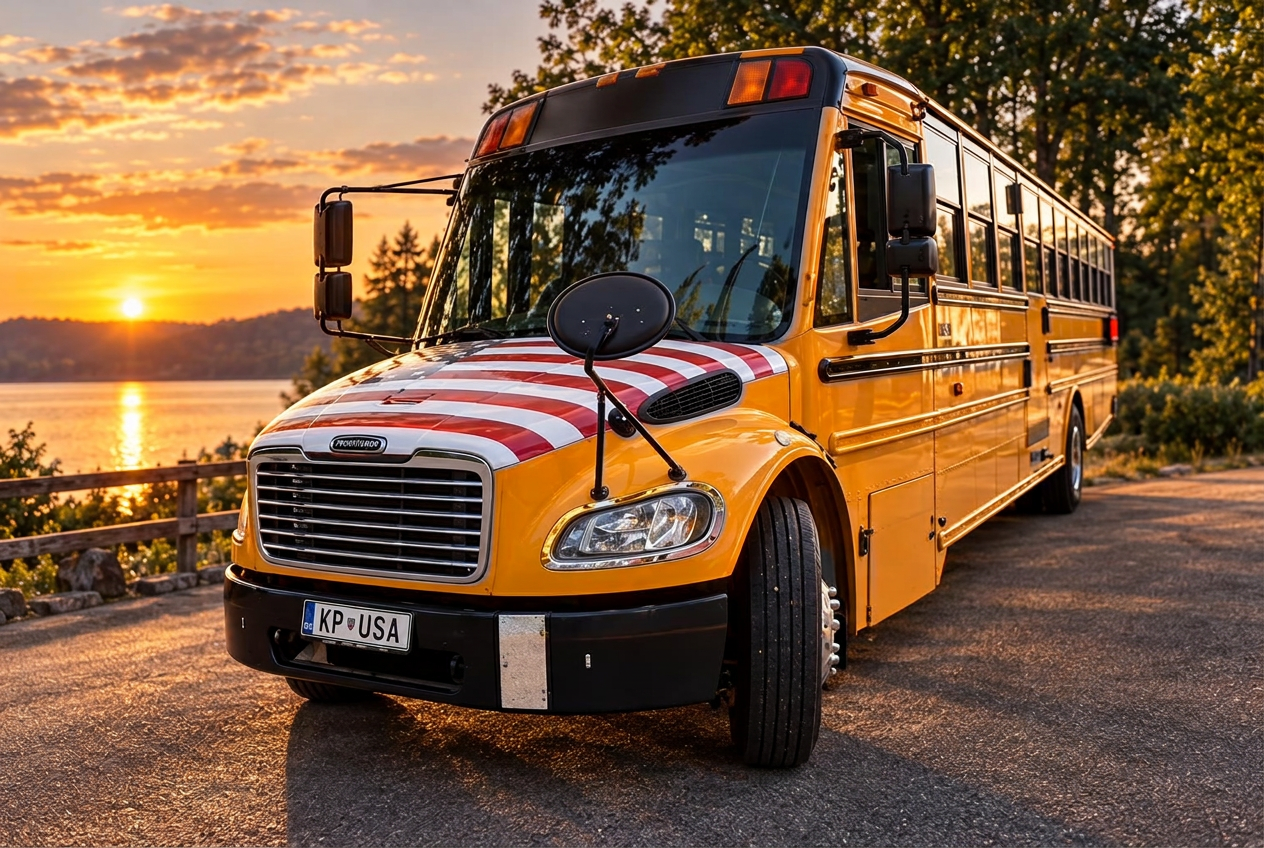 Amerykański Party Bus – Original School Bus — limuzyna do wynajęcia