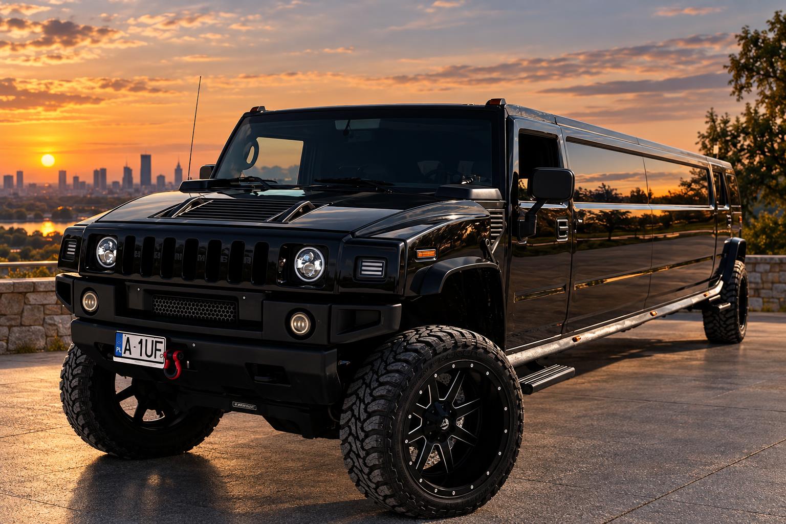 Czarny Hummer H2 VIP – Limuzyna na 15 Osób — limuzyna do wynajęcia
