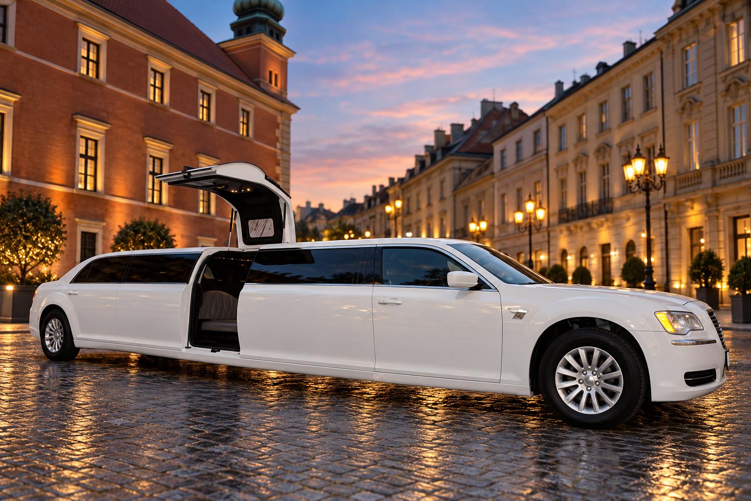 Chrysler 300S Jet Door – Śnieżnobiała Limuzyna — limuzyna do wynajęcia